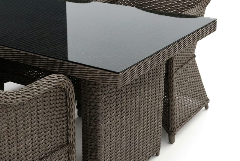 Marcus utomhus matgrupp 160x90 cm med 4 Marcus Light utefåtöljer - Grå - Products - Utemöbler & utemiljö - Utegrupp - Matgrupp utomhus