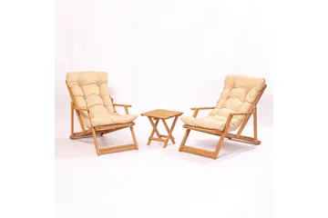Parvez Caféset - Beige - Products - Utemöbler & utemiljö - Utegrupp - Cafegrupp & cafeset