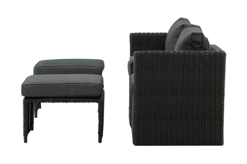 Quad Balkonggrupp 2-sits - Svart - Products - Utemöbler & utemiljö - Utegrupp - Cafegrupp & cafeset