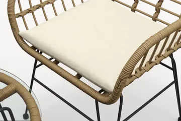 Sammy Balkonggrupp 2-sits - Beige - Products - Utemöbler & utemiljö - Utegrupp - Cafegrupp & cafeset