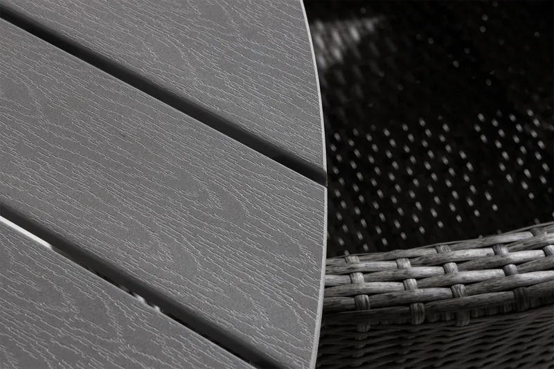 Tunis Matgrupp Utomhus 140 Rund + 6 Thor Fåtölj - Vit/Grå - Products - Utemöbler & utemiljö - Utegrupp - Matgrupp utomhus