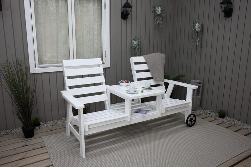 KIngdom Utebänk 177 cm - Vit - Products - Utemöbler & utemiljö - Utesoffa - Trädgårdsbänk & utebänk