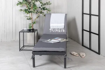 Bilbao Solsäng med Dyna - Svart/Grå - Products - Utemöbler & utemiljö - Utestol & trädgårdsstol - Solsäng & solvagn