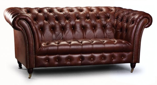Chesterfield Tsar 2-Sitzer Ledersofa - Farbe w�hlbar!