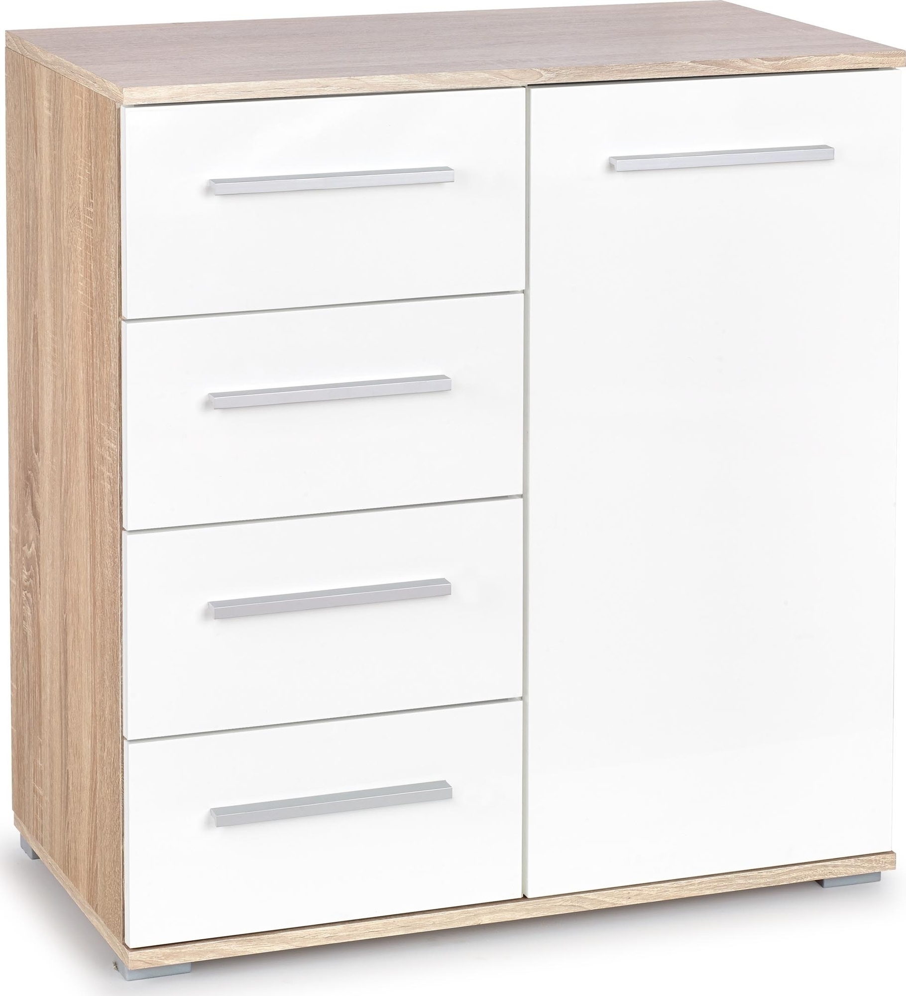 Kommode Abdel - Wei�/Eiche