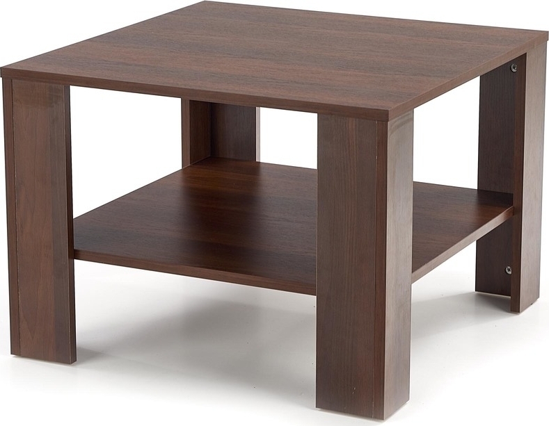 Quadratischer Couchtisch Pacey 70 x 70 cm - Nussbaum