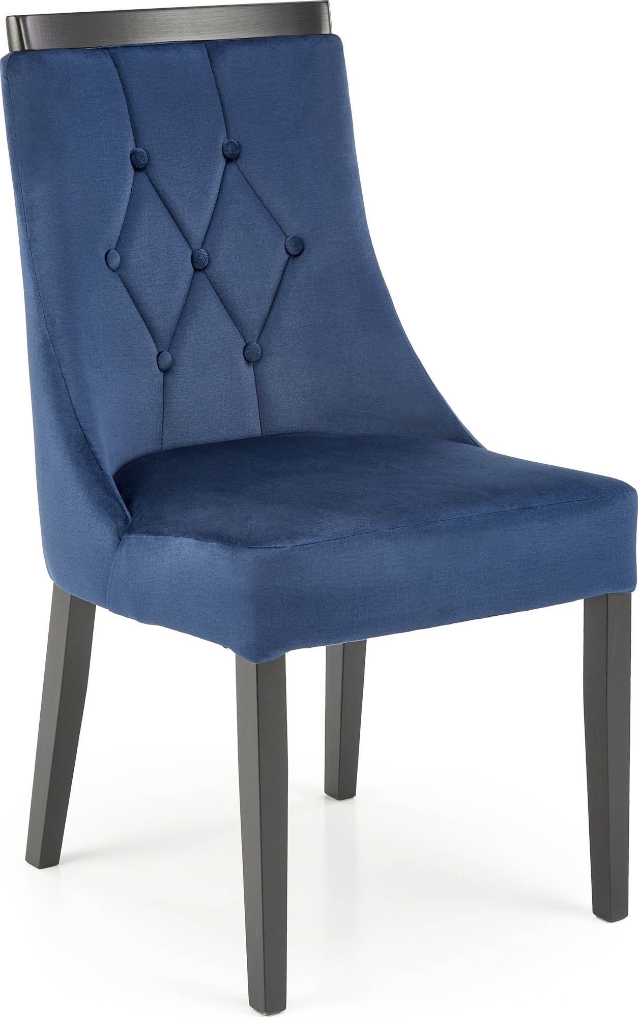 Royal Esszimmerstuhl - Schwarz/Dunkelblau