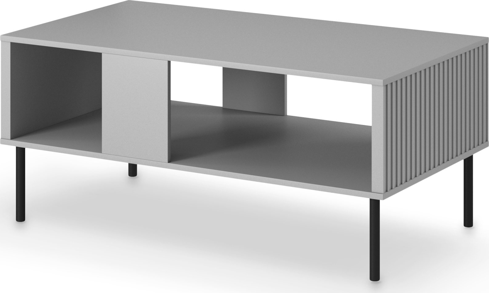 Asensio Couchtisch 110 x 60 cm - Hellgrau/Schwarz