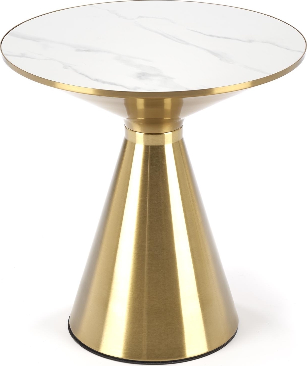 Tribeca Couchtisch Ø50 cm - Weißer Marmor/Gold Tribeca Couchtisch Ø50 cm - Weißer Marmor/Gold