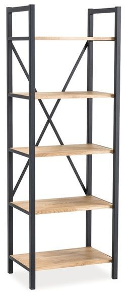 Maleah B�cherregal - Schwarz/Eiche