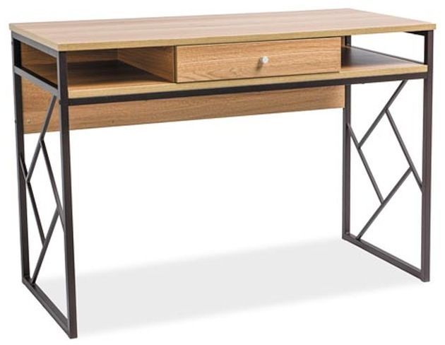 Schreibtisch Avianna - Eiche/dunkelbraun