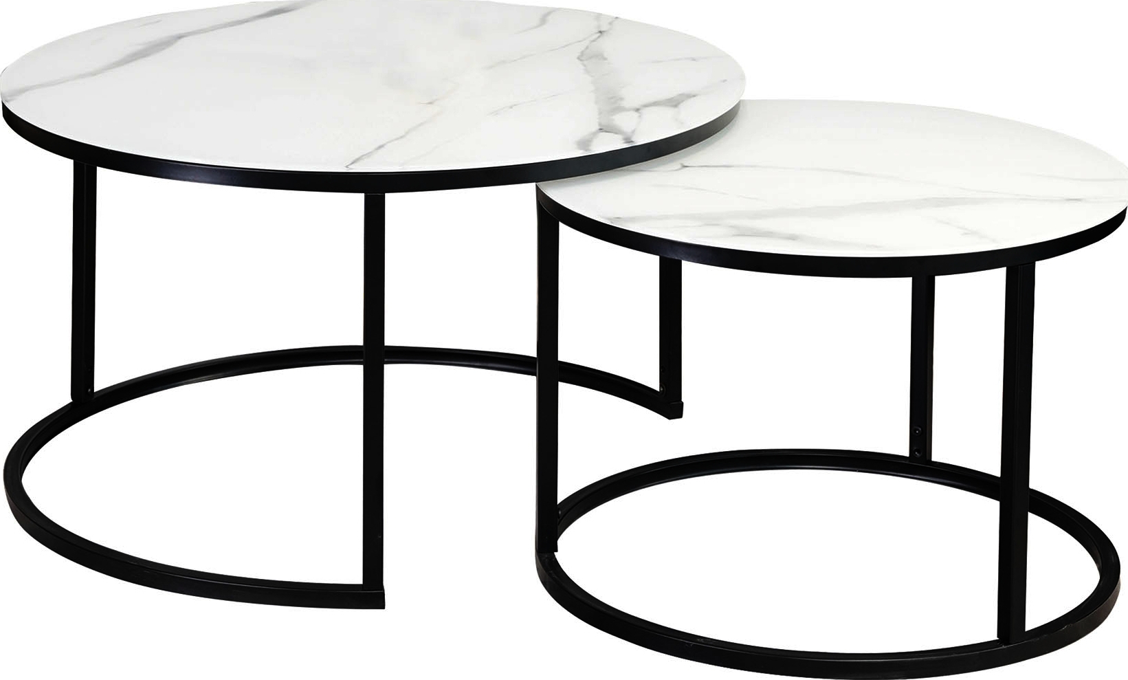 Harrisburg Couchtisch 80 x 80 cm - Weiß/Schwarz Harrisburg Couchtisch 80 x 80 cm - Weiß/Schwarz