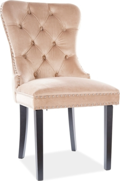 August Esszimmerstuhl - Beige Samt