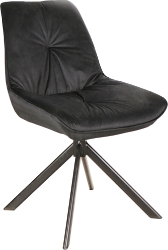 Boogie Esszimmerstuhl - Schwarzer Samt Boogie Esszimmerstuhl - Schwarzer Samt