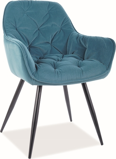 Cherry Esszimmerstuhl - Mattgr�ner Samt