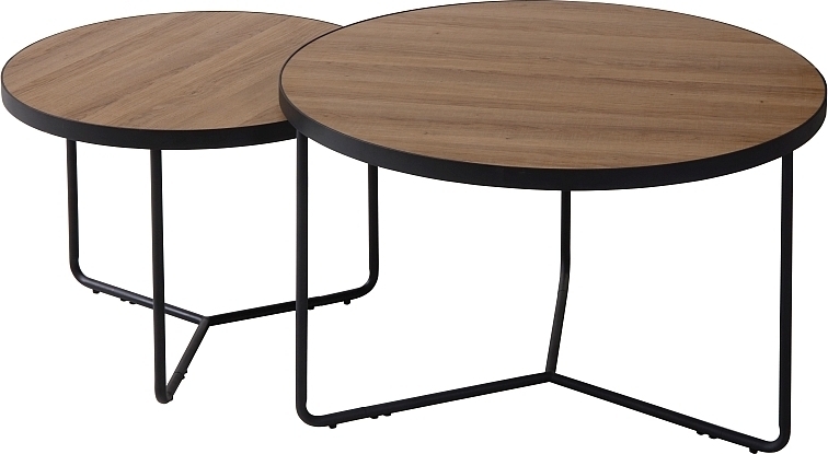 Italia Couchtisch Ø80/60 cm - Nussbaum Italia Couchtisch Ø80/60 cm - Nussbaum