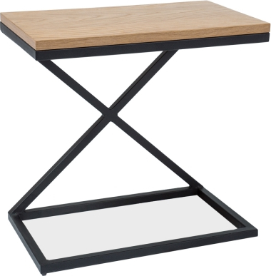 Liz Beistelltisch 50 x 30 cm - Eiche/schwarz Liz Beistelltisch 50 x 30 cm - Eiche/schwarz