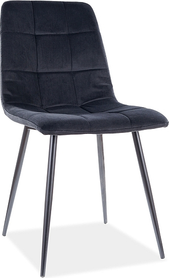 Mila Esszimmerstuhl - Schwarzer Samt