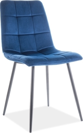 Stuhl Milamat - Blauer Samt