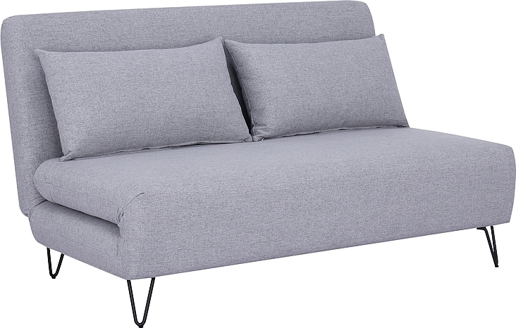 Graues 2-Sitzer-Schlafsofa Zenia
