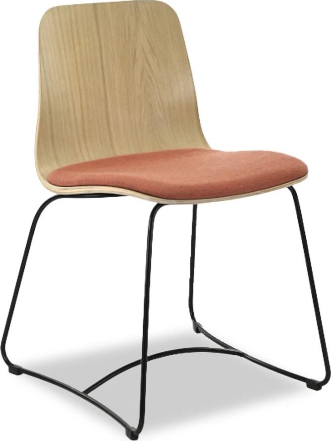 Hips Esszimmerstuhl mit Metallgestell und gepolstertem Sitz - Wahlweise Sitz- und Polsterfarbe