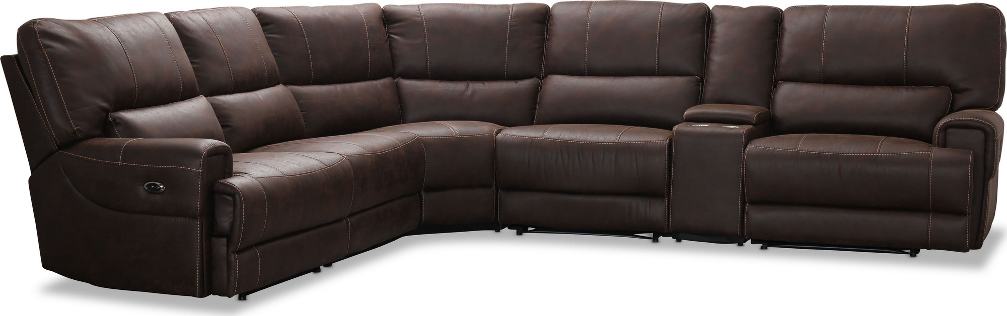 Elektrisches Ecksofa Las Vegas F - Dunkelbraun