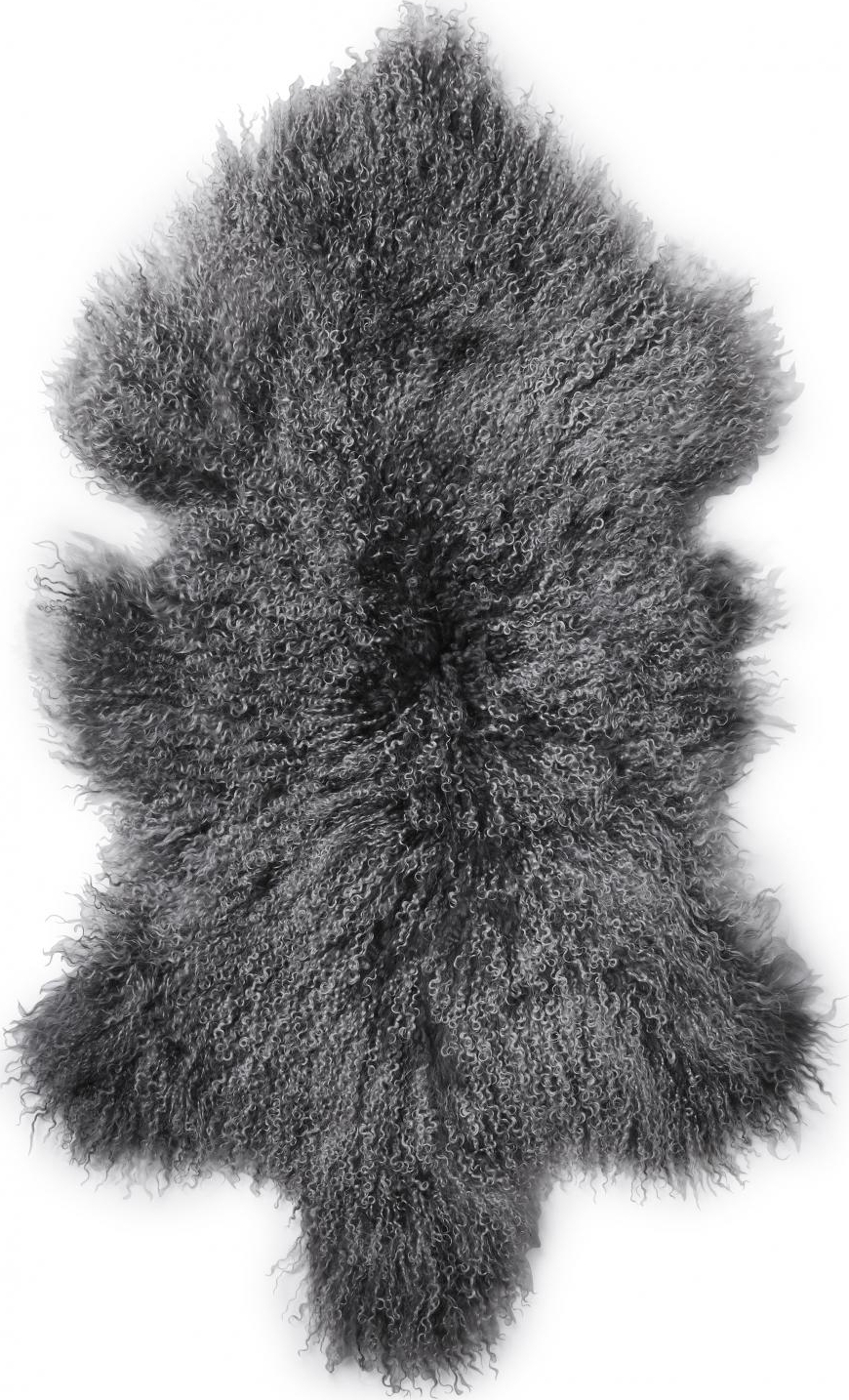 Shansi-Schaffell, graues silbernes Oberteil - 55 x 95 cm Shansi-Schaffell, graues silbernes Oberteil - 55 x 95 cm