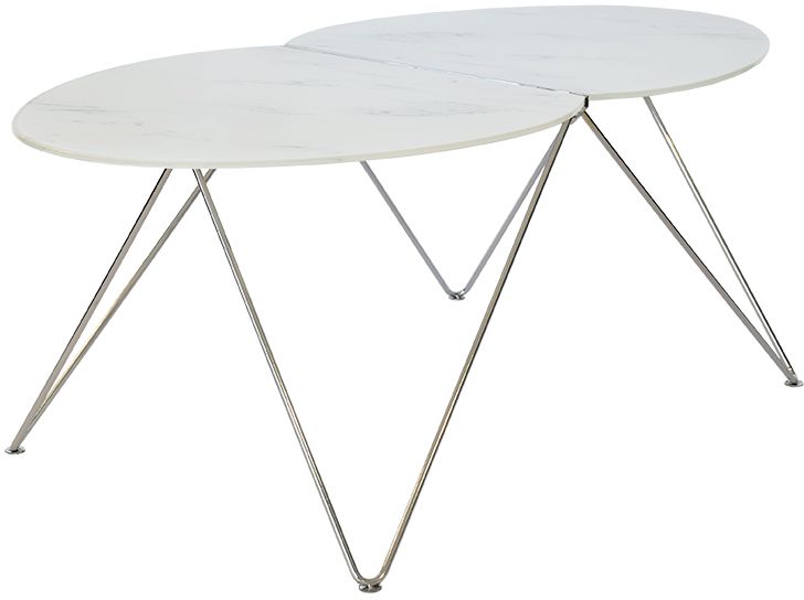 Couchtisch Ant - Marmor/Chrom