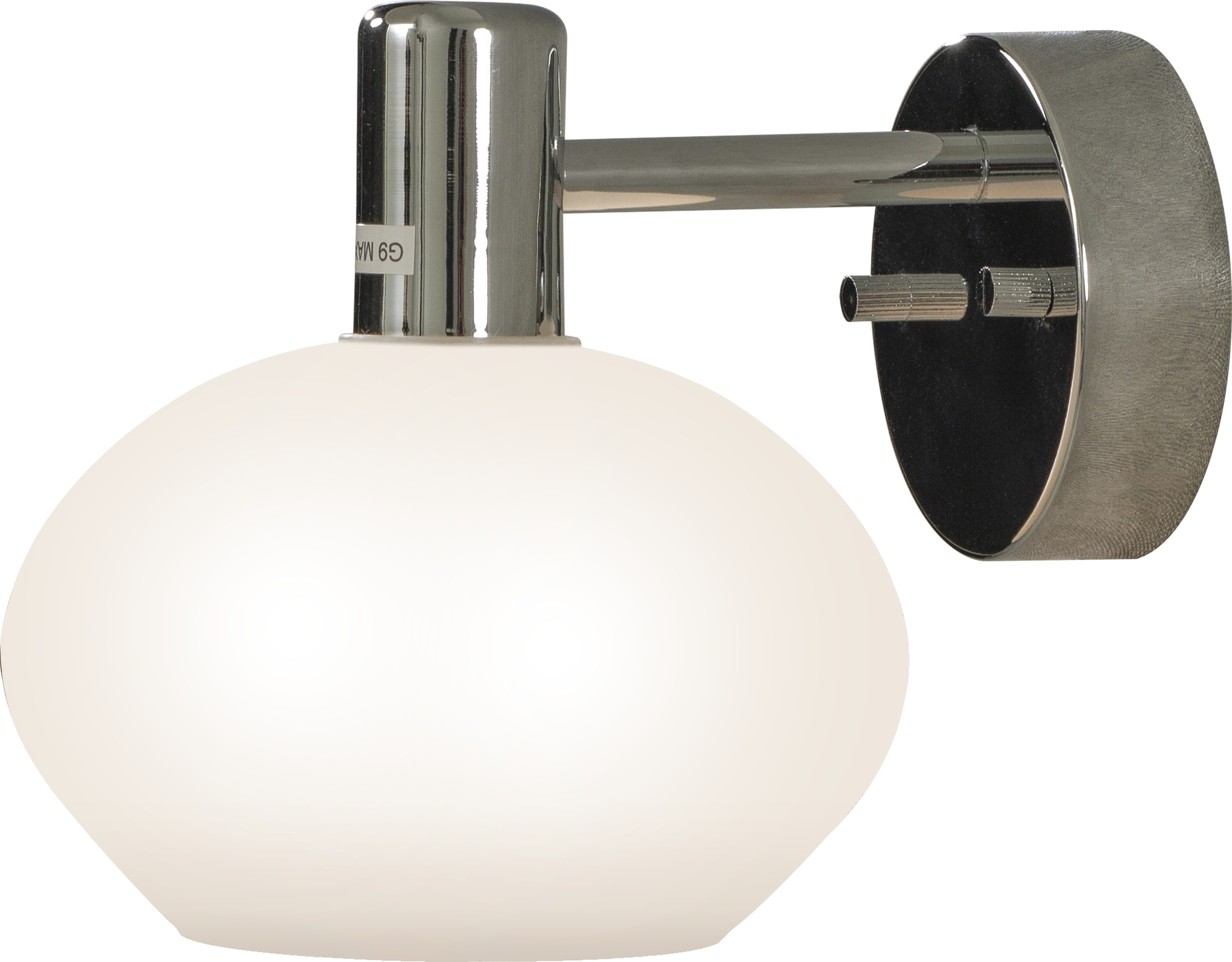 Elba Wandleuchte - Chrom/Opalwei�