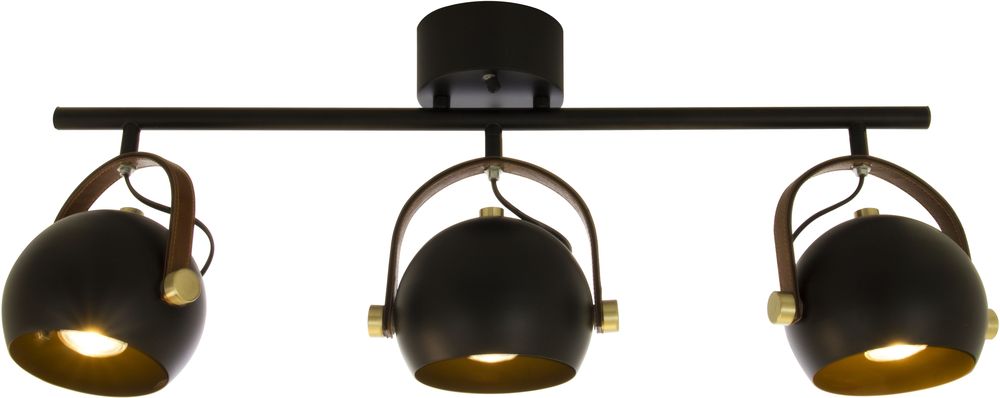 Deckenleuchte mit Schleife - Schwarz/Messing matt