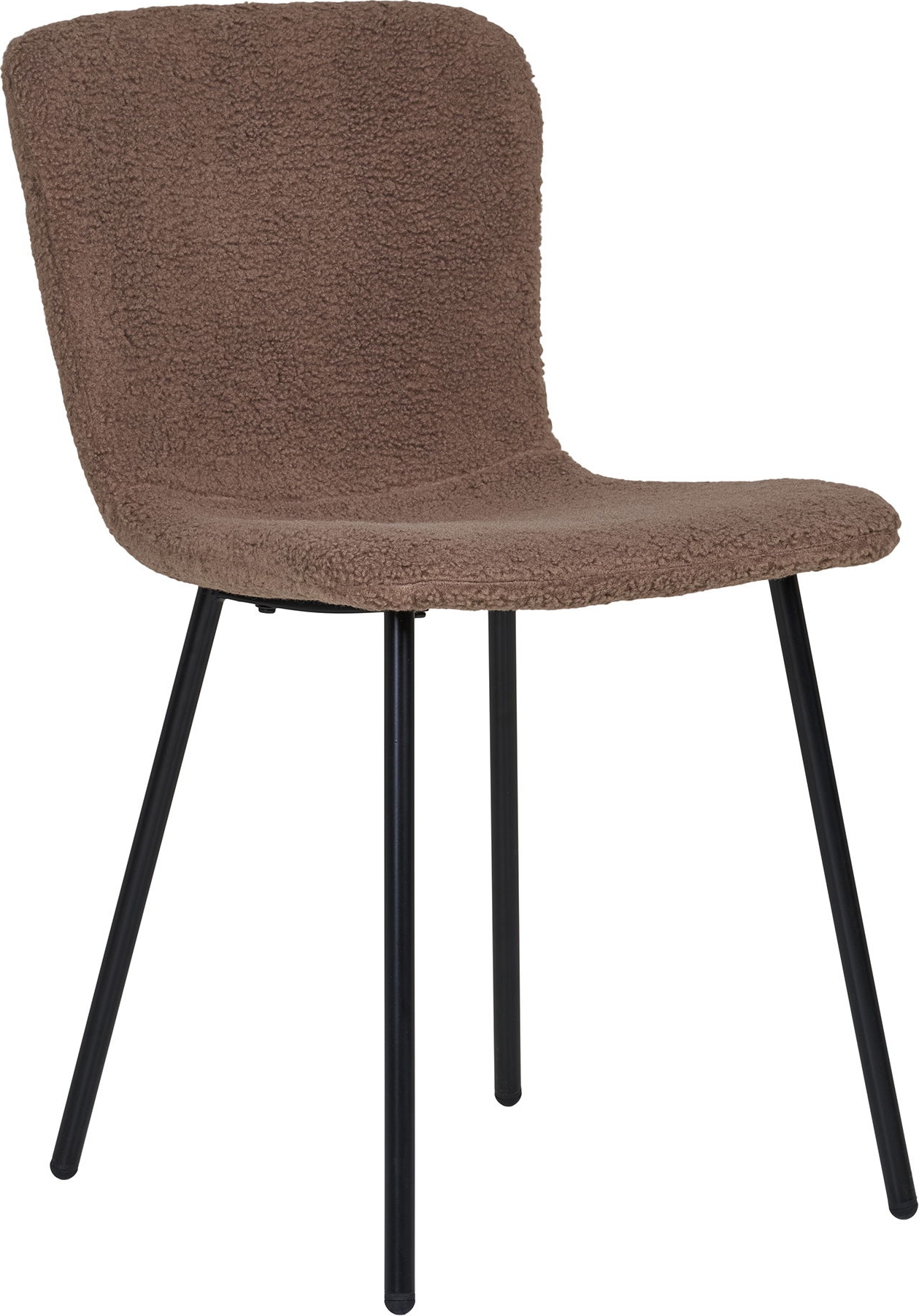 Halden Esszimmerstuhl - Dunkelbraunes Kunstfell