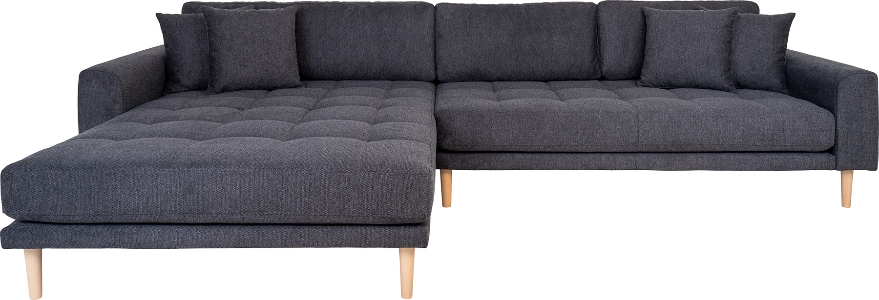 Lido Diwansofa Dunkelgrau links