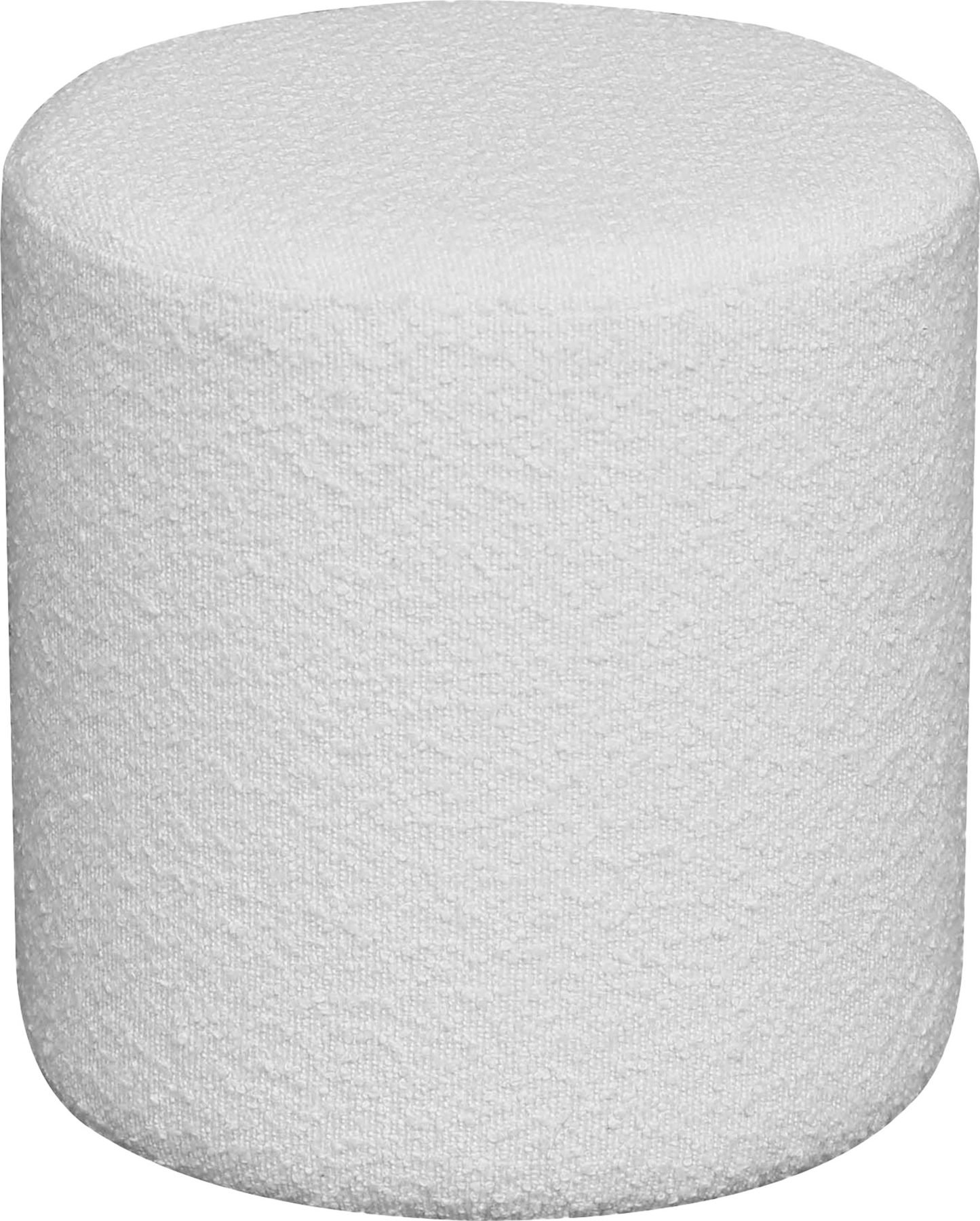 Pouf Ejby aus wei�em Boucl� - 36 cm