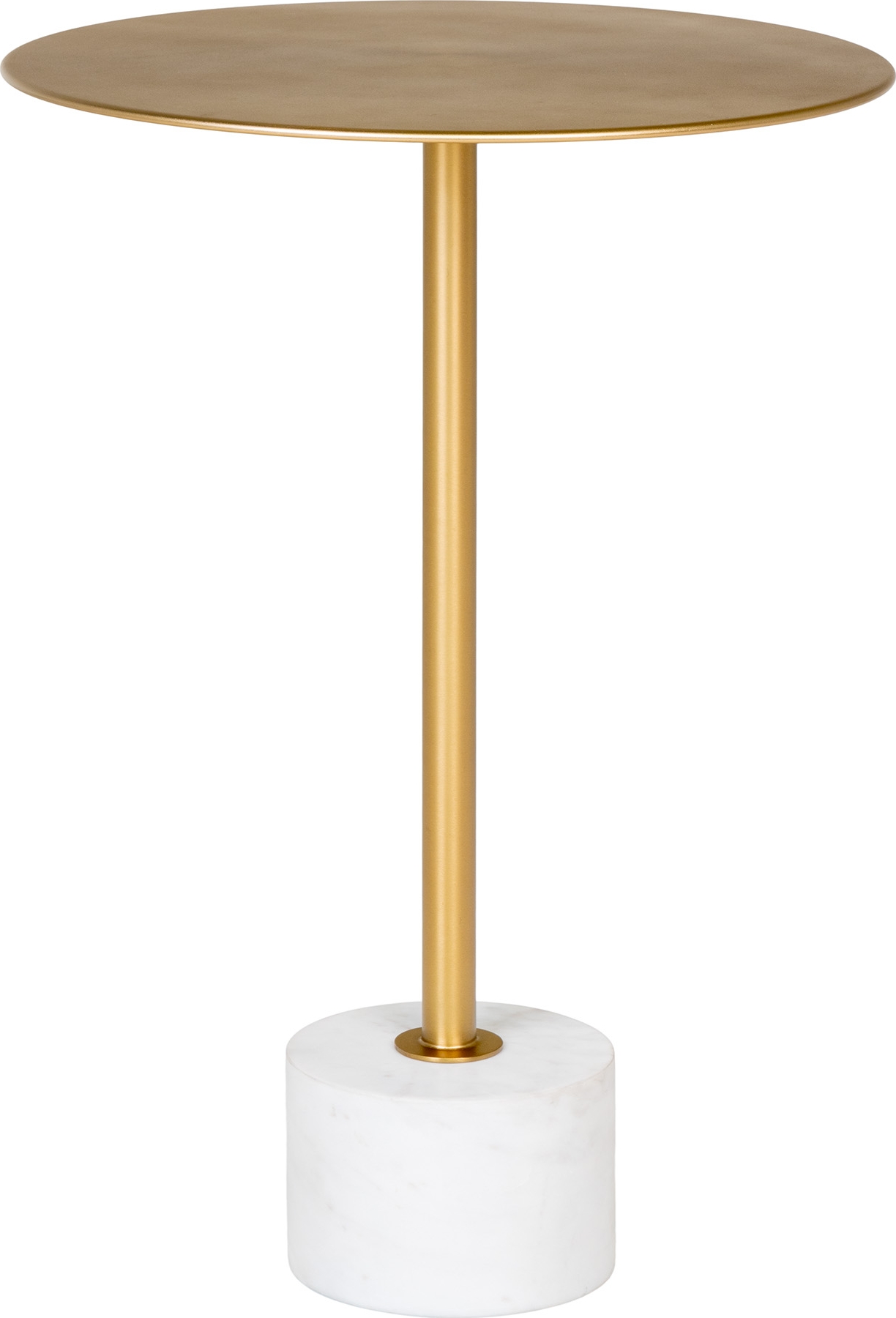 Runder Beistelltisch Lecco mit Marmorsockel und Messing Ø41 cm Runder Beistelltisch Lecco mit Marmorsockel und Messing Ø41 cm