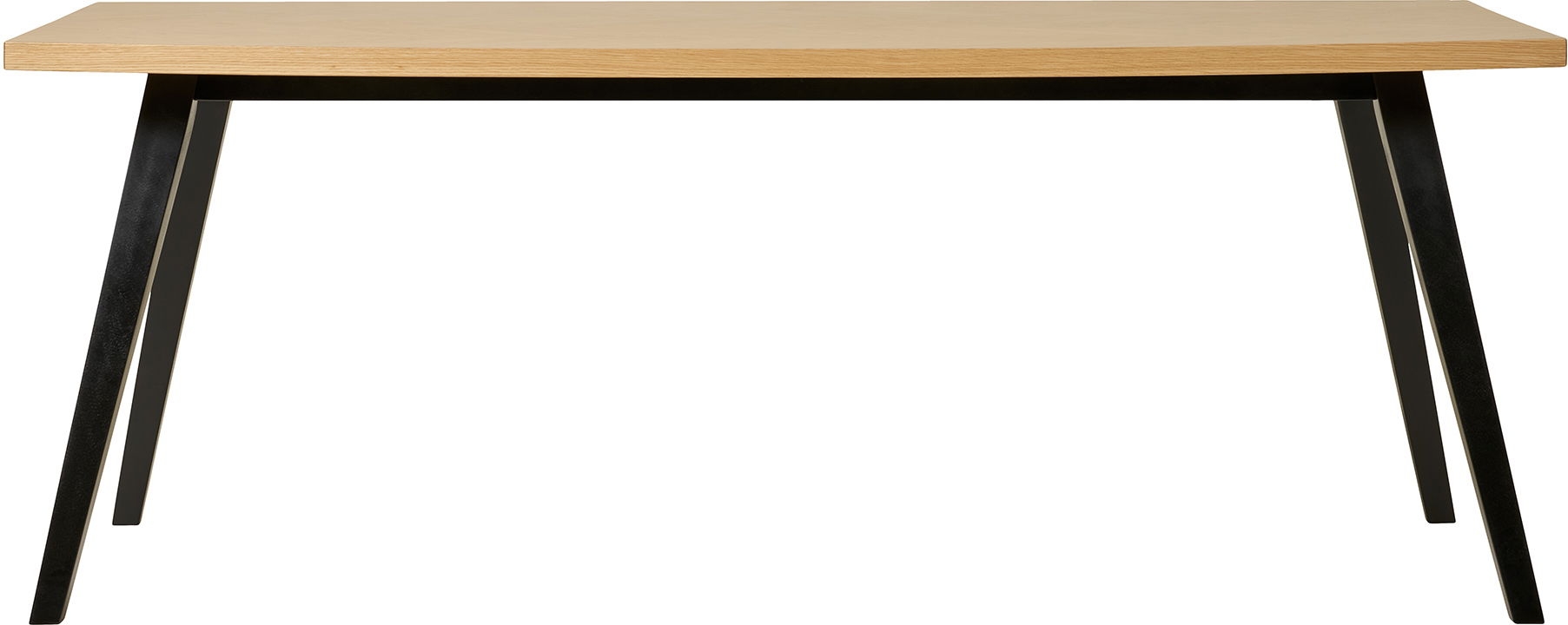 Amora Esstisch mit Fischgr�tmuster 200 x 90 cm - Eiche/Schwarz