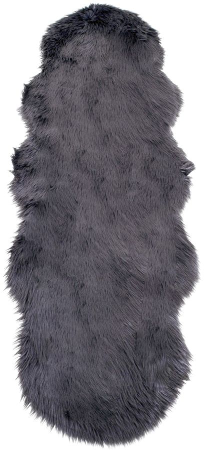 Lammfellimitat - Grau - 60x180