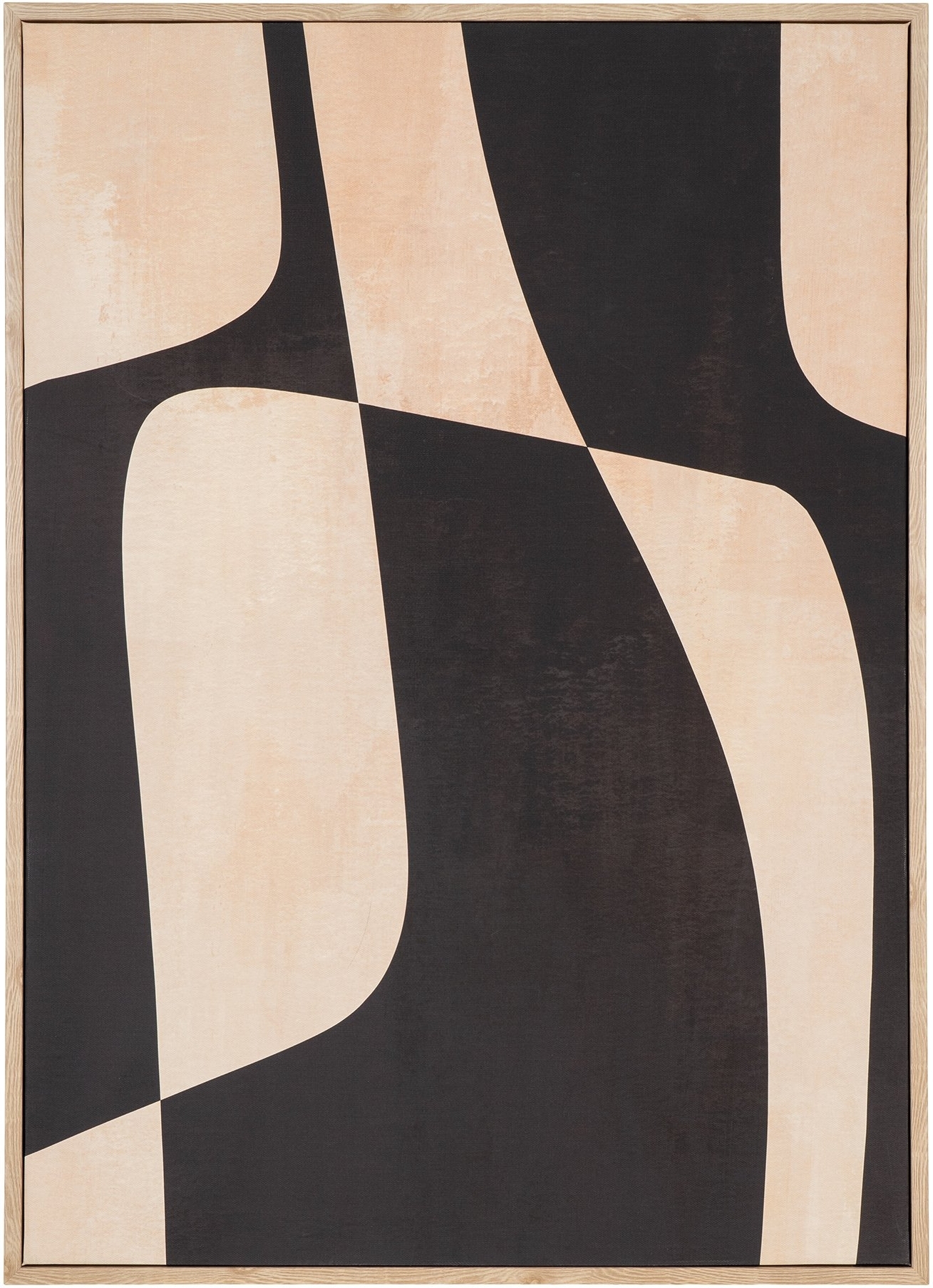 Kapstadt-Leinwandgem�lde 50 x 70 cm - Schwarz/Beige