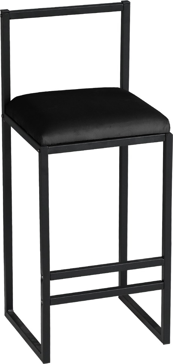 Nordischer Barhocker, Sitzh�he 65 cm - Schwarzer Samt