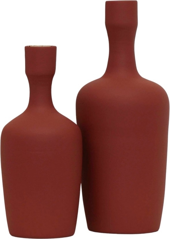 Whells Vasen-Set - Ziegelrot