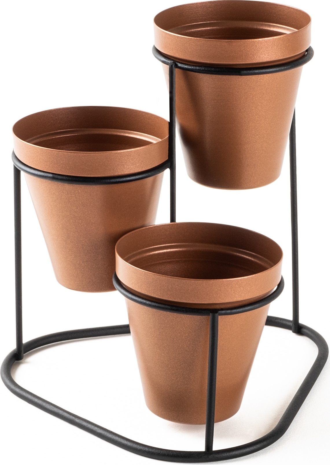 Plato 14 T�pfe - Kupfer/Schwarz