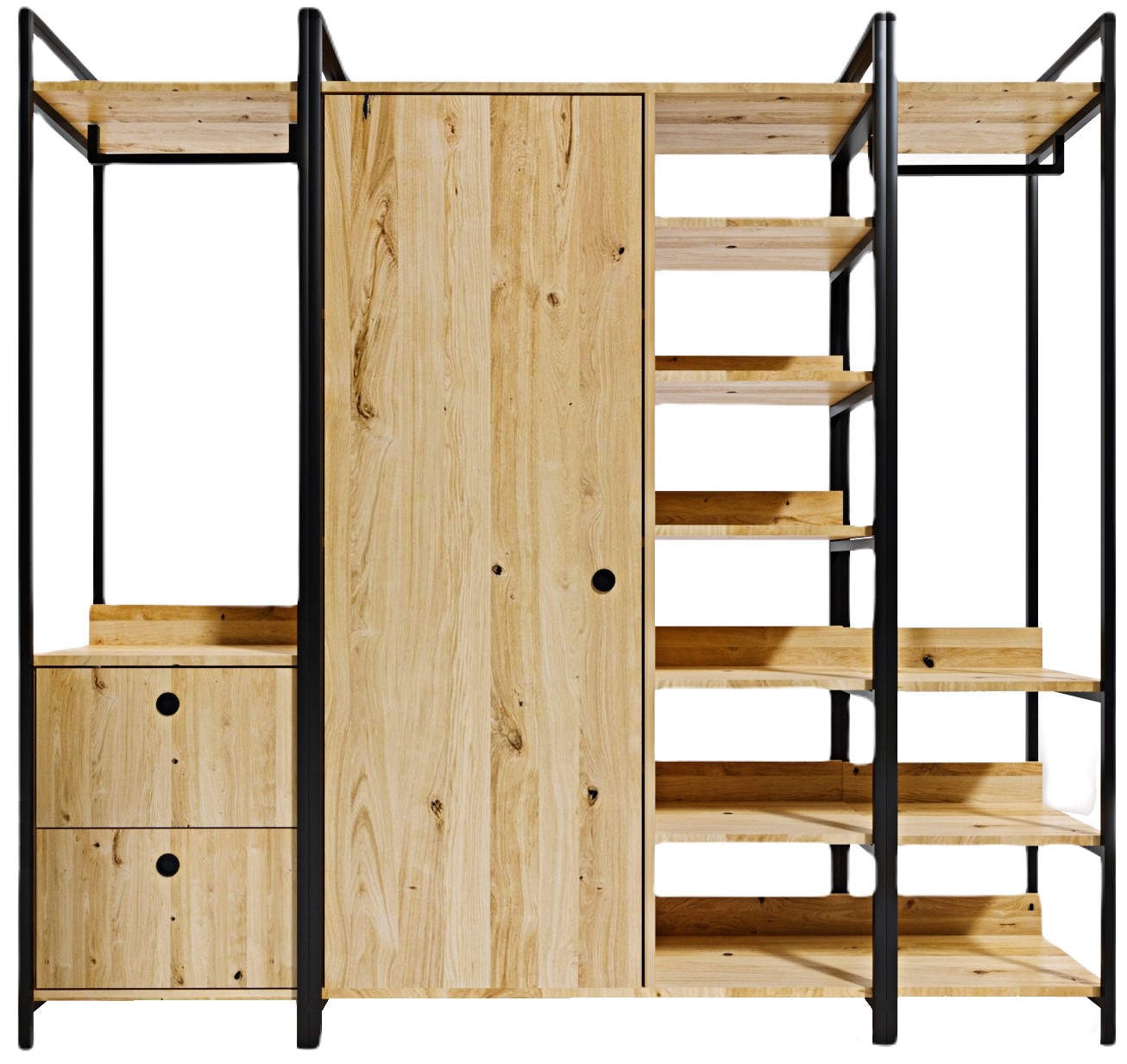 Limbo Dielenm�bel 600 - Eiche/Schwarz