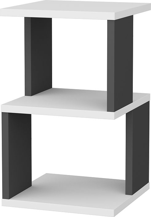 Carter Nachttisch - Wei�/Anthrazit