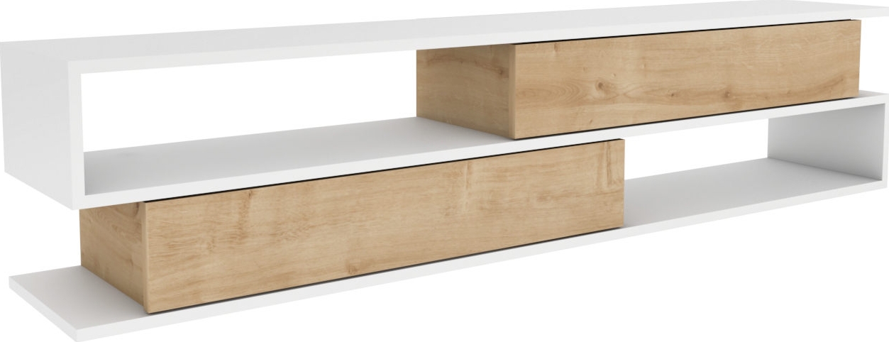 Cortez Medienbank - Weiß/Eiche Cortez Medienbank - Weiß/Eiche