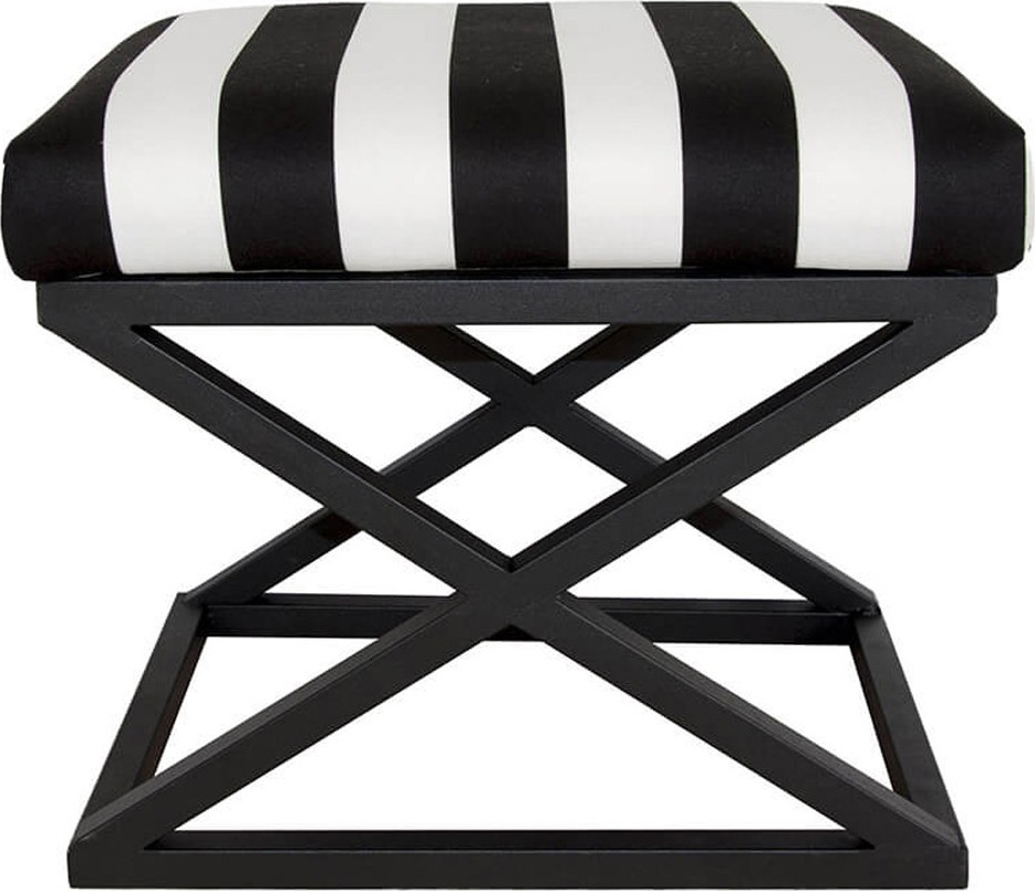 Capraz Pouf - Schwarz/wei� gestreift