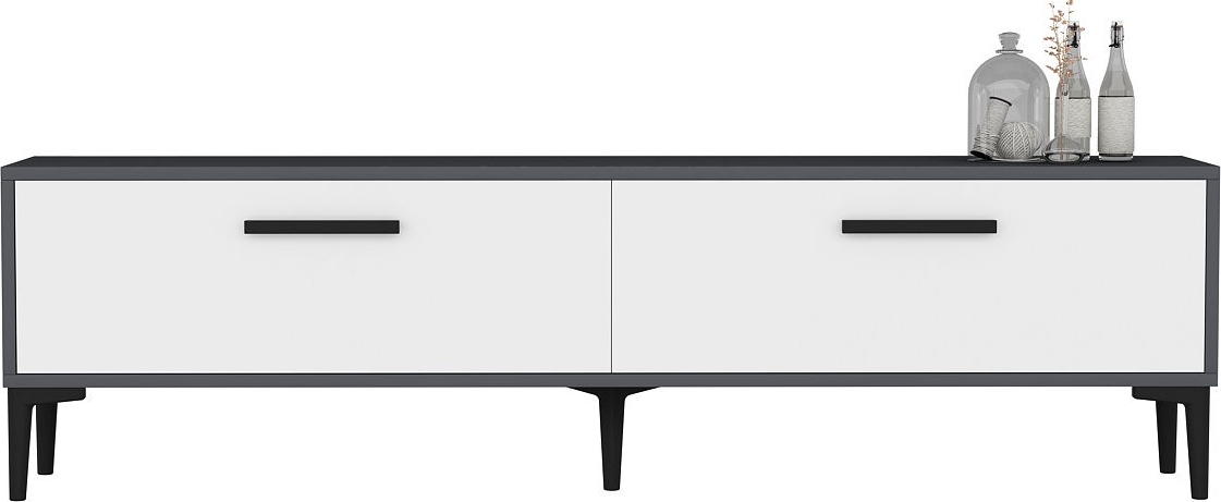 Medienbank Inel - Anthrazit/Wei�