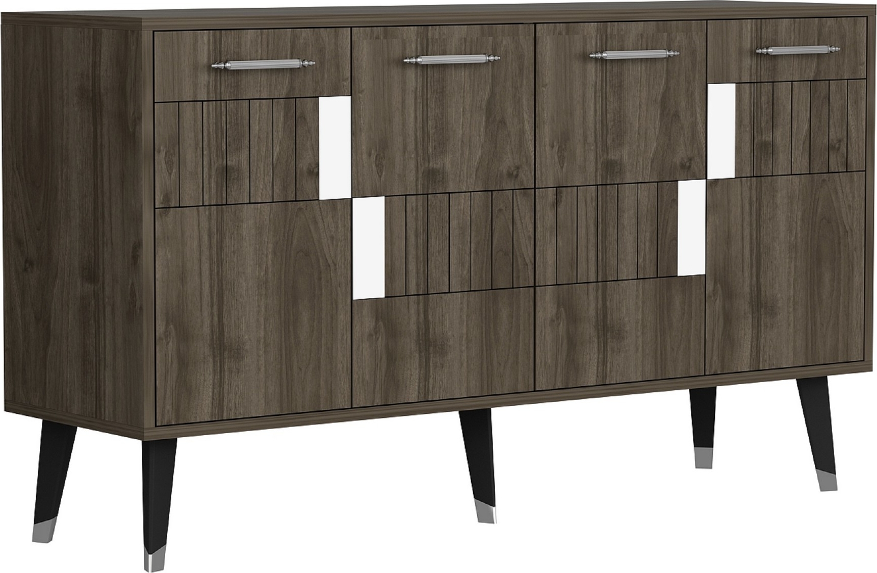 Moda Sideboard - Walnuss/Silber
