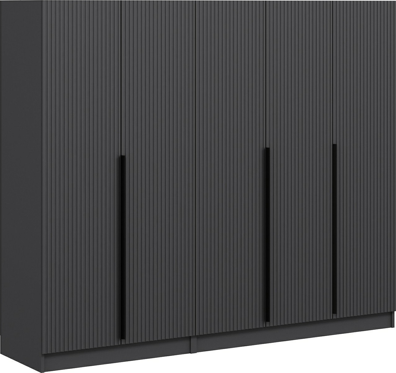 Cikani Kleiderschrank 225x52x210 cm - Anthrazit