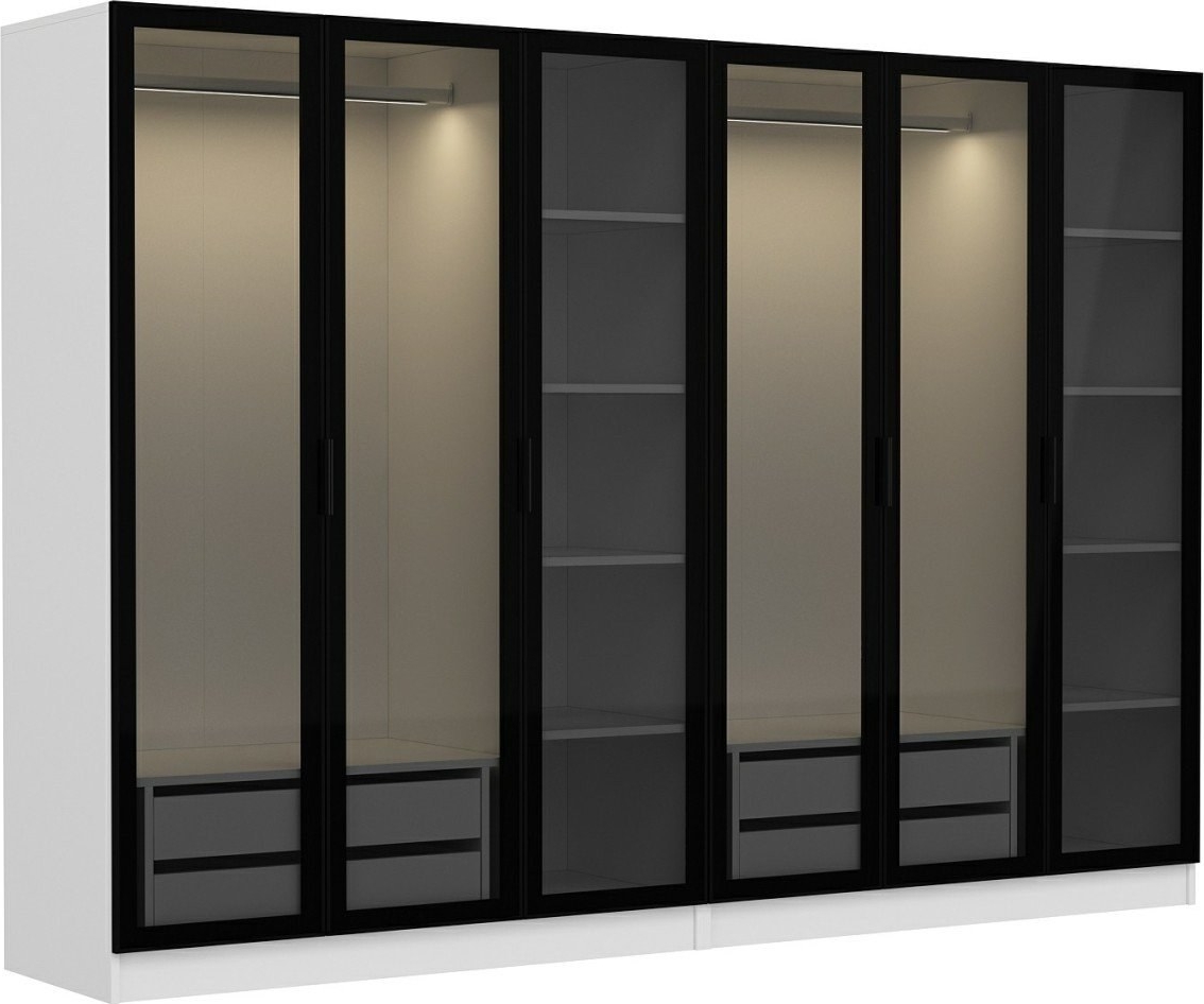 Cavolo Kleiderschrank 270 cm, Variante B - Wei�