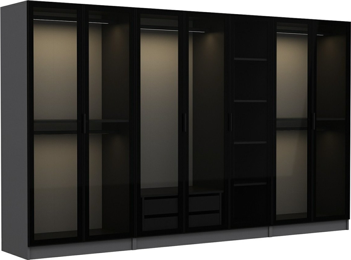 Cavolo Kleiderschrank 315 cm, Variante A - Anthrazit