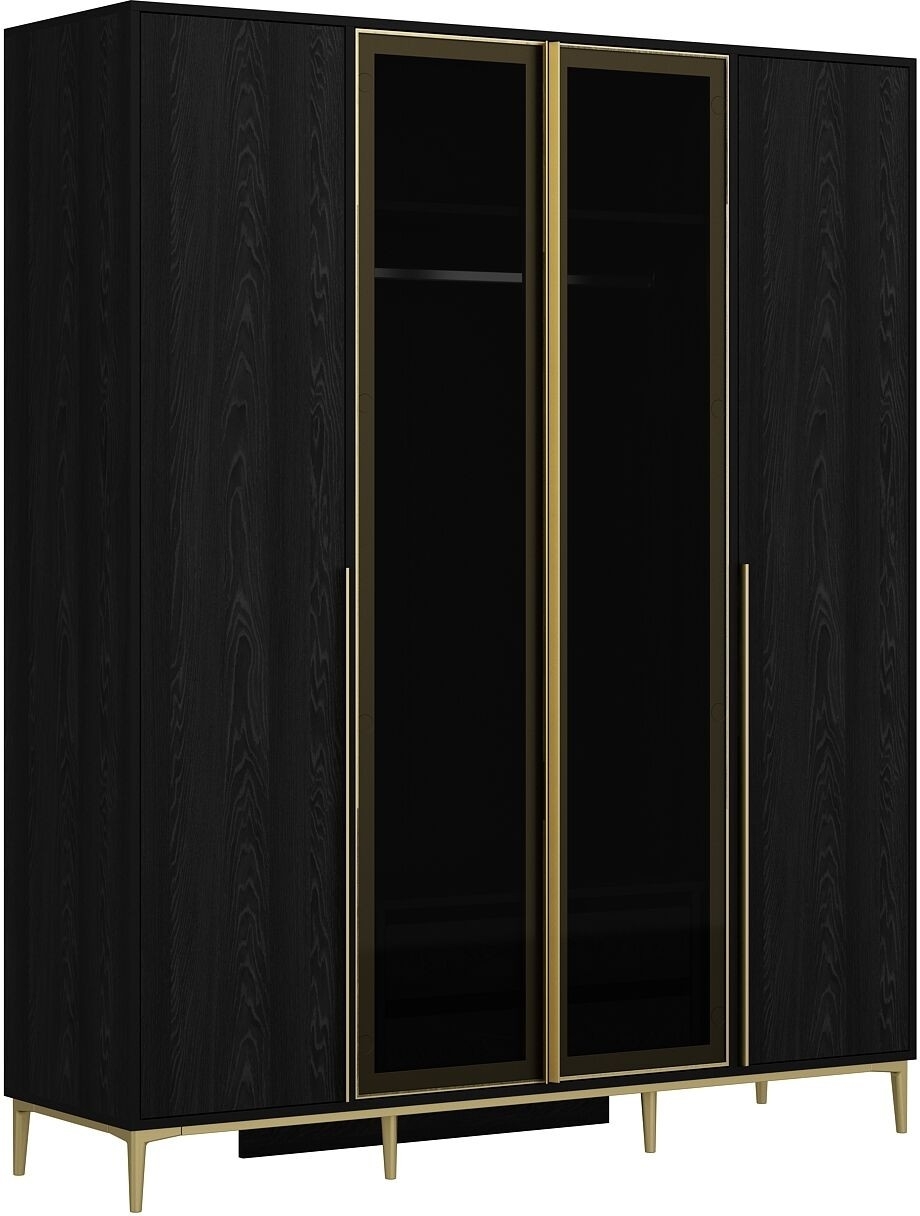 Elevate-Kleiderschrank 180 x 52 x 218 cm - Schwarz